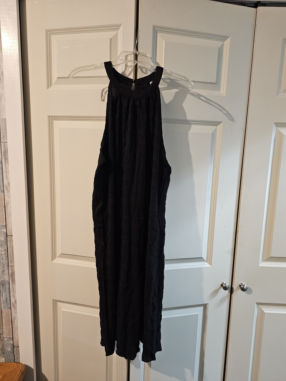 Sleeveless Black Maxi Dress with Halter Neck